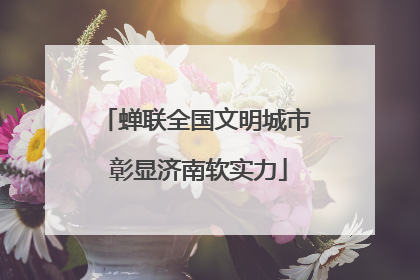 蝉联全国文明城市 彰显济南软实力